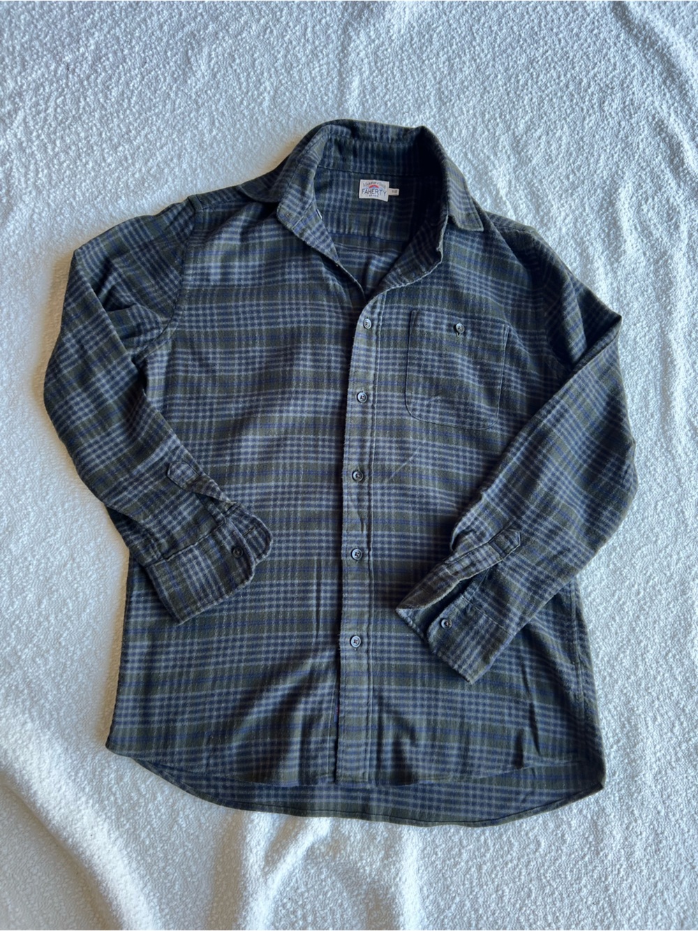 Faherty Brand Plaid Legend Sweater Shirt - Size Small
